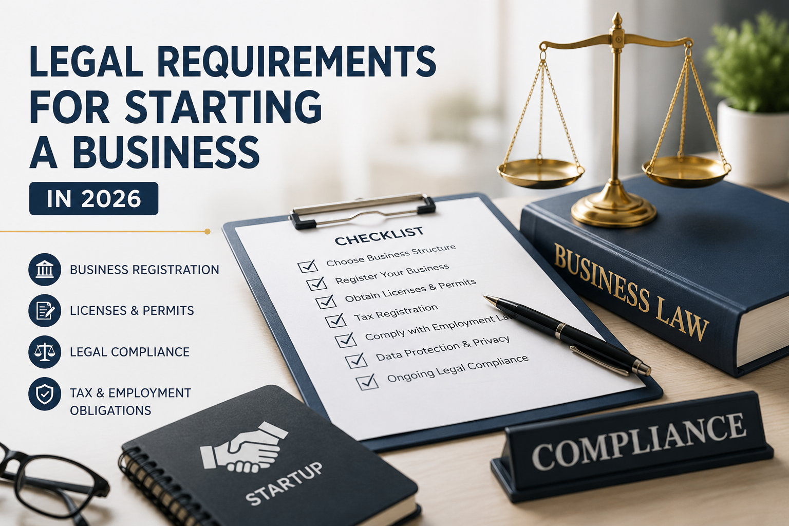 Legal Requirements for Starting a Business in 2026 business compliance checklist.