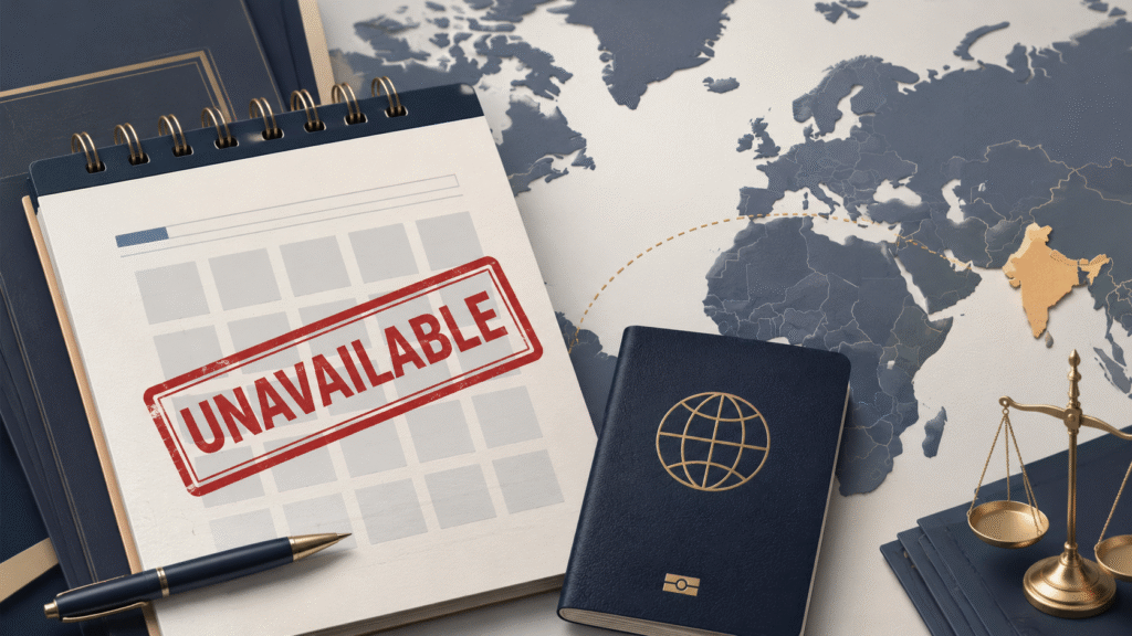 July 2026 Visa Bulletin chart showing EB-2 and EB-5 India marked Unavailable