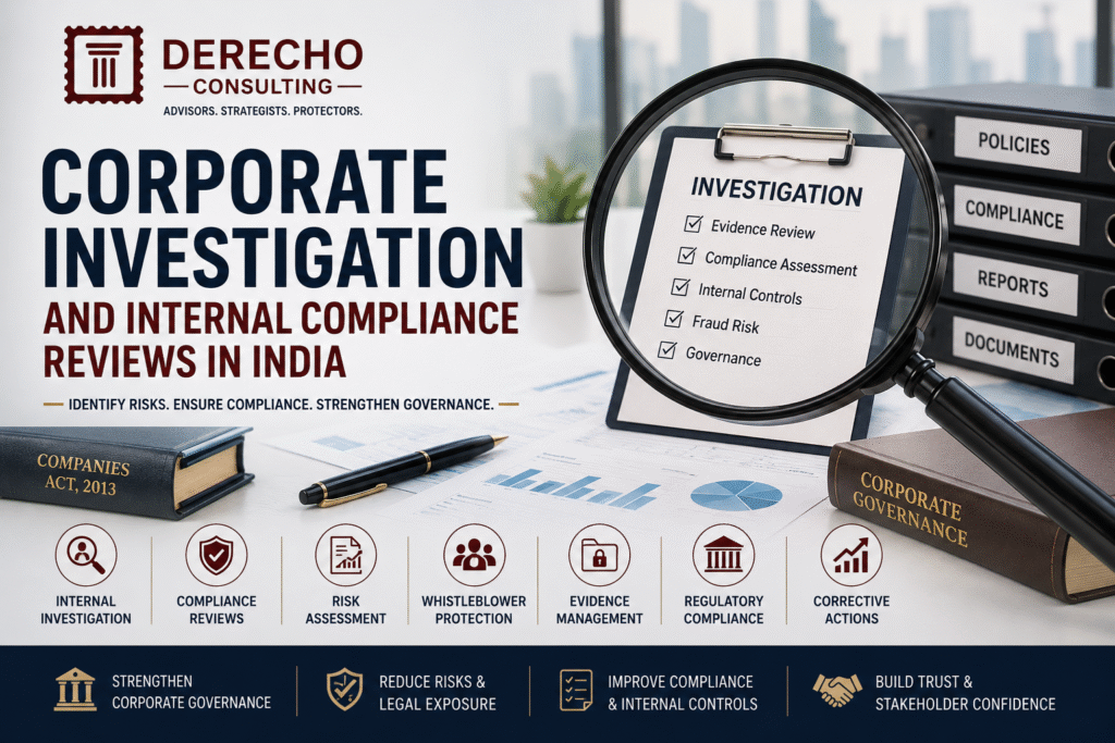 Corporate investigation and internal compliance reviews in India
