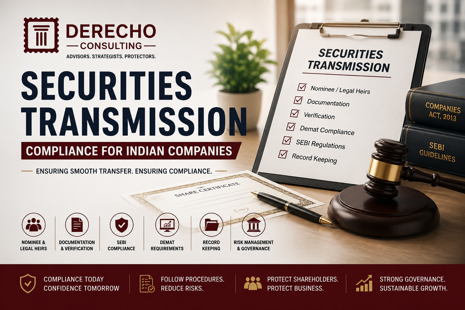 Securities transmission compliance for Indian companies