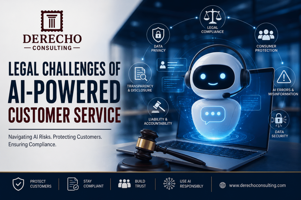 AI-powered customer service with legal compliance, data privacy, consumer protection, and AI risk management.