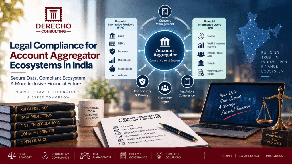 Account Aggregator Compliance in India covering consent management, data security, RBI regulations, FIP and FIU responsibilities.