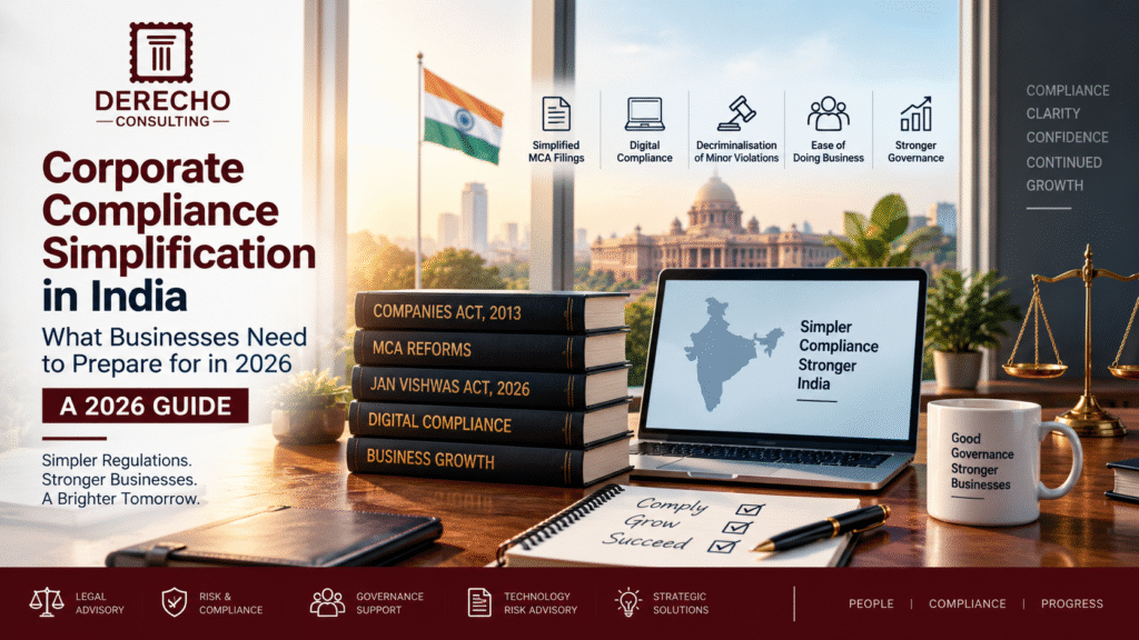 Corporate compliance simplification in India covering MCA filings, digital compliance, regulatory reforms, and corporate governance.