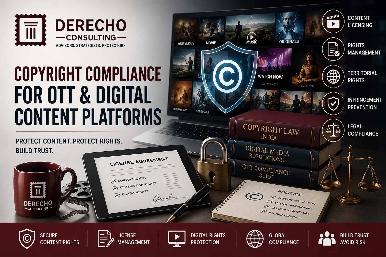 Copyright compliance for OTT and digital content platforms