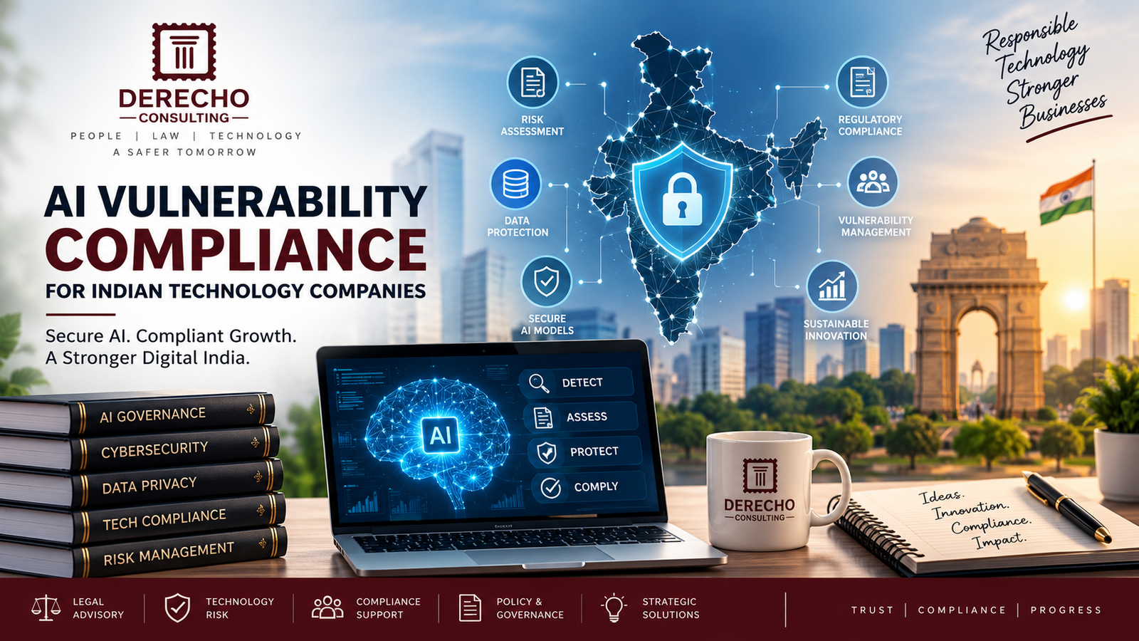 AI vulnerability compliance for Indian technology companies covering AI security, data protection, risk assessment, and regulatory compliance.