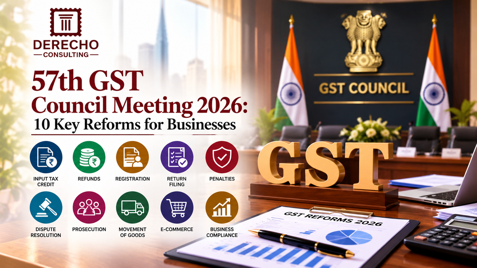 GST Council Reforms 2026 covering ITC, refunds, registration and business compliance