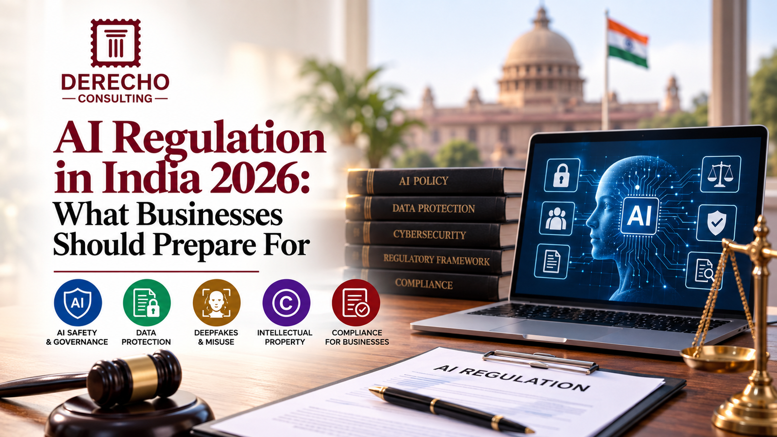 AI Regulation in India 2026 covering AI safety, data protection, deepfakes and business compliance.