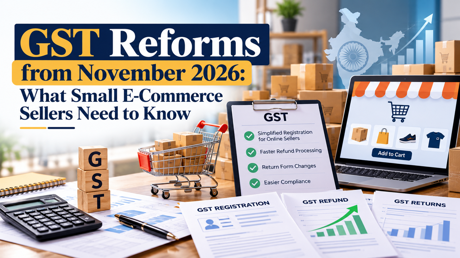 GST reforms from November 2026 for small e-commerce sellers in India